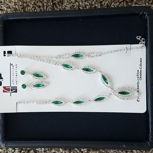 New Christina collection rhinestone necklace set